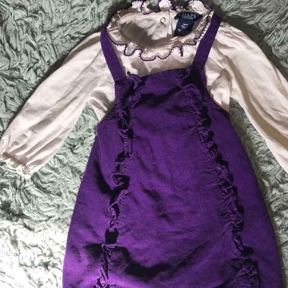 Chaps dress with long sleeve onesie - Picture 1 of 2